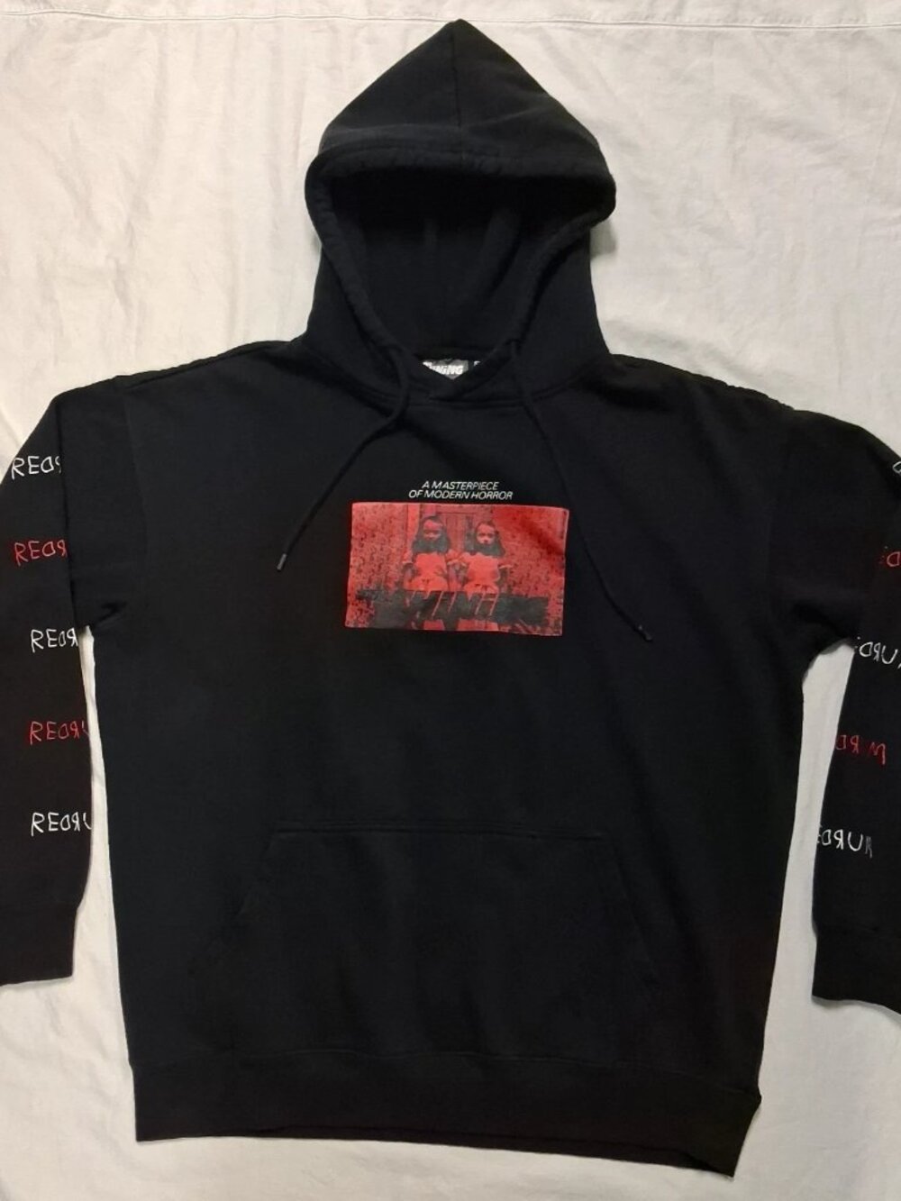 The Shining Hoodie Mens Sz Small Black Warner Bros Kubrick Movie REDRUM Twins